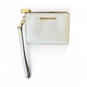 Michael Kors Textured Wristlet W/ Gold Key Chain attachment and ID holder